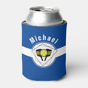 Sport Athletic Paddle Personalised Pickleball Blue Can Cooler