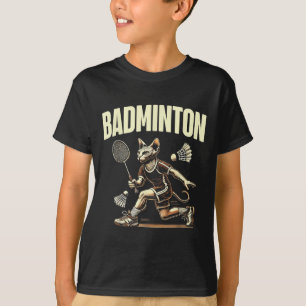 Sport Badminton Cat Enthusiast Feline Kitten Lover T-Shirt