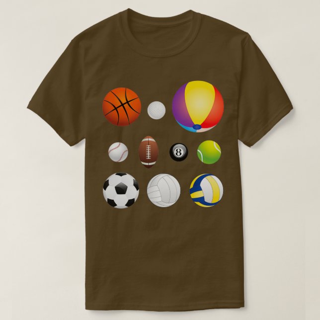 Sport Balls T-Shirt (Design Front)