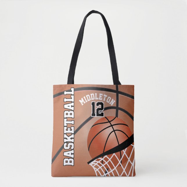 Sport Basketball | DIY Text Tote Bag (Front)