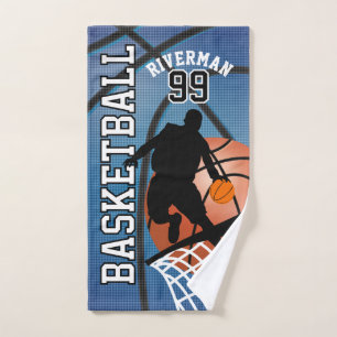 Sport 🏀 Basketball Player - Blue Hand Towel