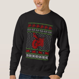Sport Bike Motorcycle Rider Ugly Christmas Sweater