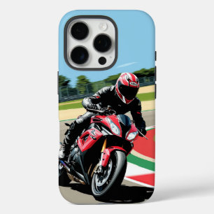 🏍️ Sport Bike Rider Speeding Along Scenic Coastal iPhone 16 Pro Case