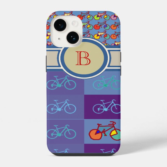 sport bikes pattern monogram iPhone case (Back)