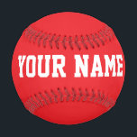 Sport Birthday gift idea custom name text red Baseball<br><div class="desc">Create your unique sport Birthday gift eyecatching red custom name text Baseball adding your own personalised name, year, slogan, message or any text. Customisable cute baseball gift game for boy, boyfriend, dad, grandpa, cheerleaders, teen, teenager, baby boy, players, teammates, fans. Choose your favourite team and use any background colour. No...</div>