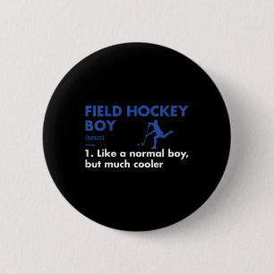 Sport Boy Definition Field Hockey 6 Cm Round Badge