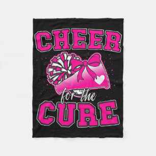 Sport Breast Cancer Awareness Cheerleader Cheer Fo Fleece Blanket