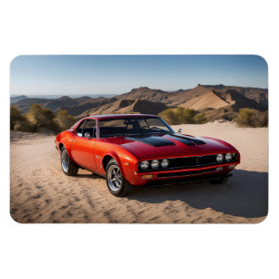 sport car in desert magnet