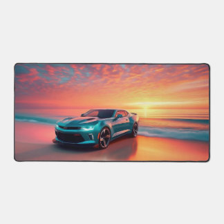 Sport Car on Beach Desk Mat