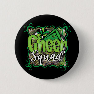 Sport Cheer Squad Girl Matching Leopard Green Coqu 6 Cm Round Badge
