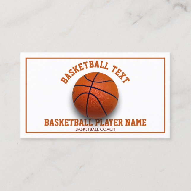 Sport Coach Basketball Business Card (Front)