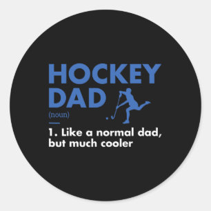 Sport Dad Definition Hockey Classic Round Sticker