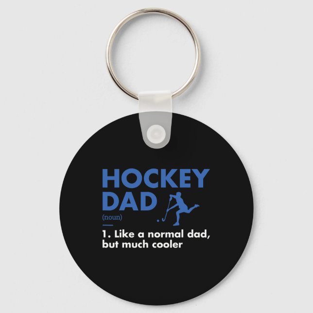 Sport Dad Definition Hockey  Key Ring (Front)