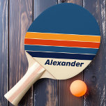 Sport Desert Retro Rainbow Striped with Name Ping Pong Paddle<br><div class="desc">Bring a splash of retro energy to your game with the Sport Desert Retro Rainbow Striped with Name Ping Pong Paddle. The vibrant desert-inspired rainbow stripes give it a bold and playful look, making it a standout addition to any match. Personalise it with your name for a unique touch that’s...</div>