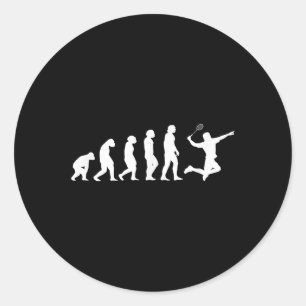 Sport Evolution Badminton Classic Round Sticker