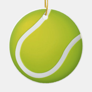 Sport Fan Tennis Ball Ceramic Tree Decoration