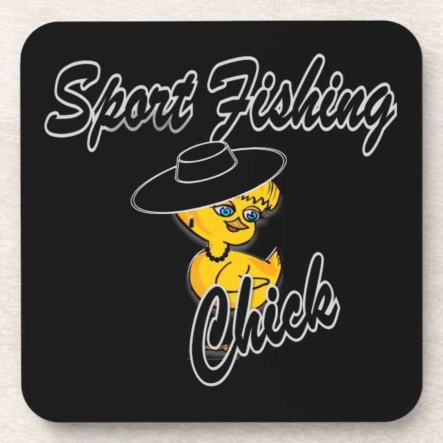 Sport Fishing Chick #4 Coaster (Front)
