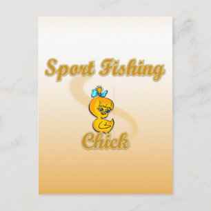 Sport Fishing Chick Postcard