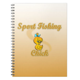 Sport Fishing Chick Spiral Notebook