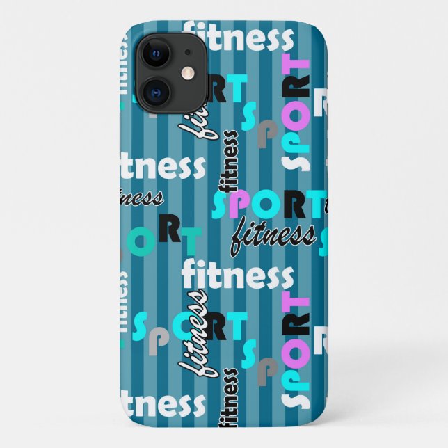 sport fitness bright text pattern for sportswear Case-Mate iPhone case (Back)