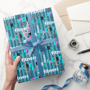 sport fitness bright text pattern for sportswear wrapping paper