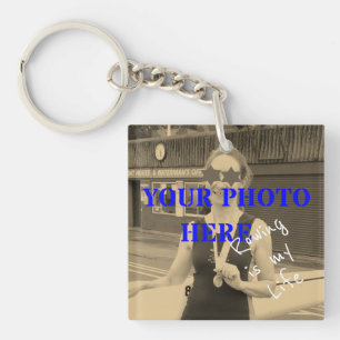 Sport is my Life custom photos and text memento Key Ring