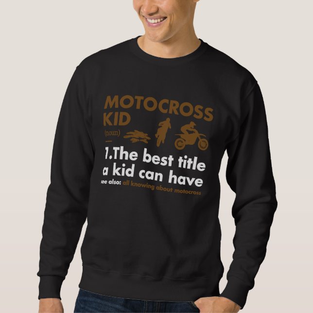 Sport Kid Definition Motocross Sweatshirt (Front)
