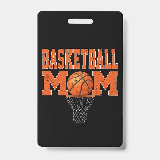Sport Lover | Basketball Mum For Players ID Badge (Front)