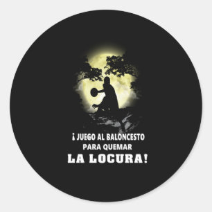 Sport Lover Basketball Players Man Lover Classic Round Sticker