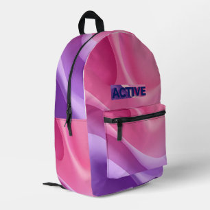 Sport Mode: Activated – Gradient Athletic Girl Bac Printed Backpack