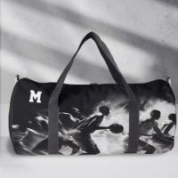 Sport Monogram, black and white, basketball