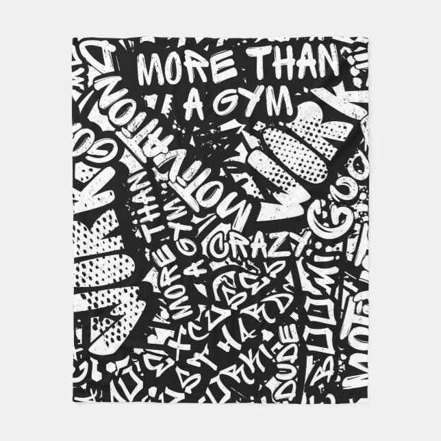 Sport Motivation: Graffiti Abstract. Fleece Blanket (Front)