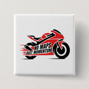 Sport Motorcycle 15 Cm Square Badge