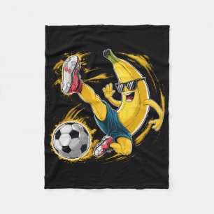 Sport Nana Footll Player Fruit Cute Nana Soccer Pl Fleece Blanket