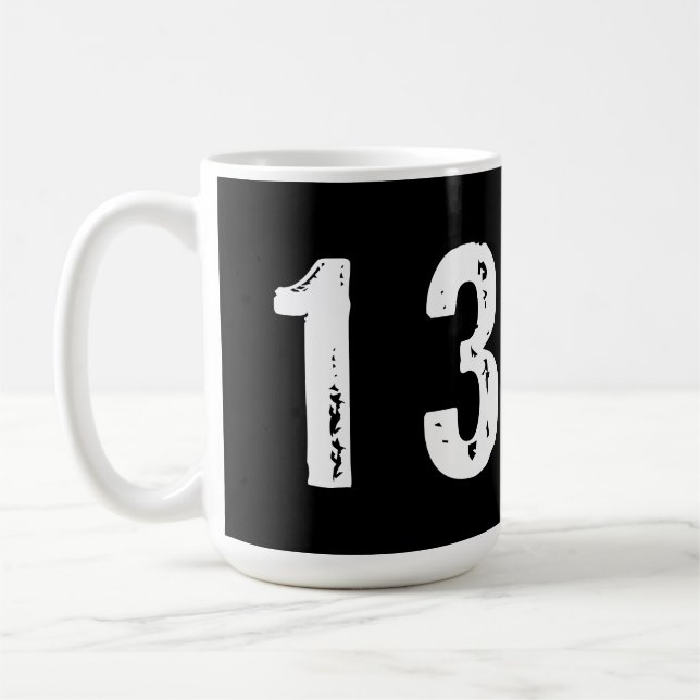 Sport number 13 coffee mug (Left)