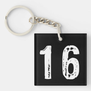 Sport number 16 key ring