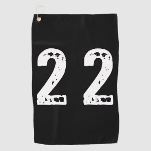 Sport number 22 golf towel