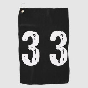 Sport number 33 golf towel