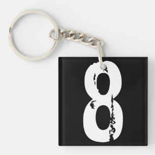 Sport number 8 key ring