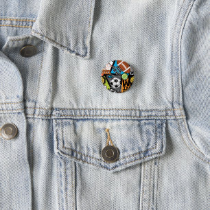 Sport Pattern With Balls 3 Cm Round Badge