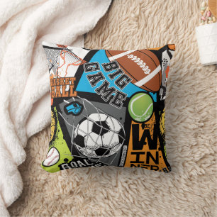 Sport Pattern With Balls Cushion