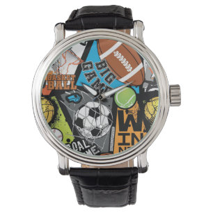 Sport Pattern With Balls Watch