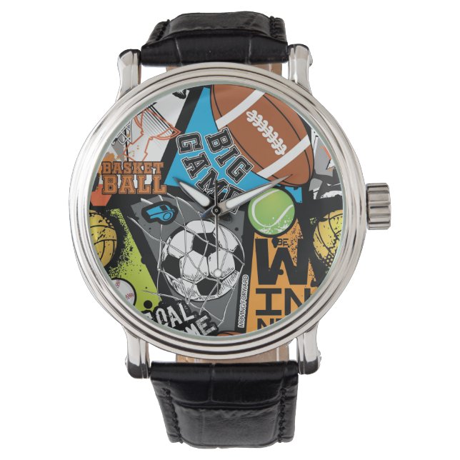 Sport Pattern With Balls Watch (Front)