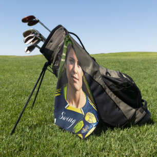 Sport Player Girl Swing Golf Towel
