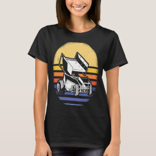 Sport Retro Sunset Sprint Car Racing T-Shirt