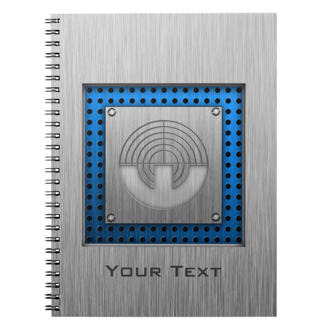 Sport Shooting; Metal-look Spiral Notebook (Front)