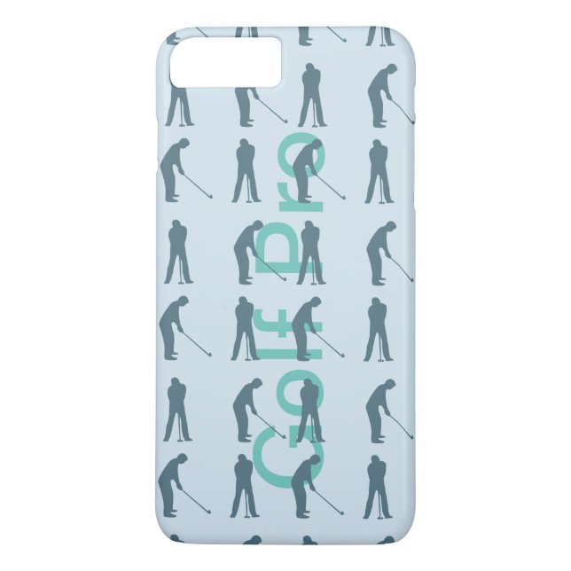 Sport Silhouette teal graphic - Golf Case-Mate iPhone Case (Back)
