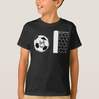 Sport Soccer ball with goal black T-Shirt
