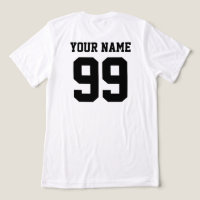 Sport Soccer Baseball Team Custom Back Name Number