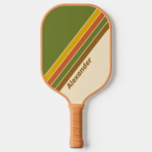 Sport Sunrise Clover Striped with Name Pickleball Paddle